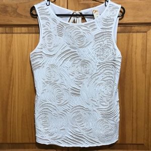 Beaded Rose Distressed Anthro Top